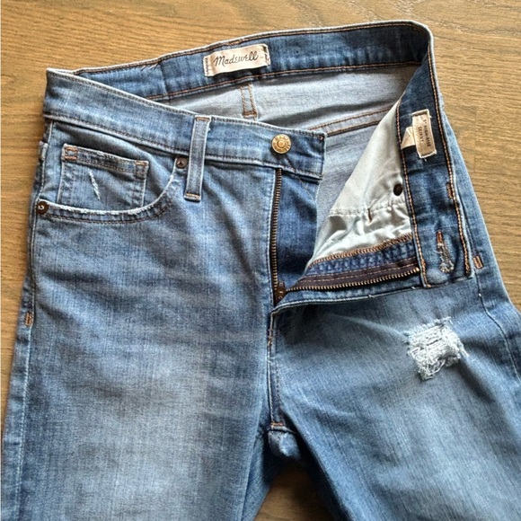 MADEWELL 9" High Rise Skinny Jeans‎ Women's 26 Light Wash Denim Blue - Picture 4 of 11